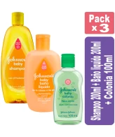 Johnsons Baby (Colonia 100Ml + Shampoo 200Ml + Baño Liquido 200Ml) JOHNSON