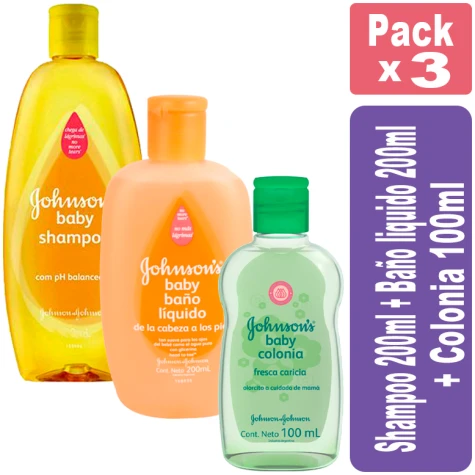 Johnsons Baby (Colonia 100Ml + Shampoo 200Ml + Baño Liquido 200Ml) JOHNSON