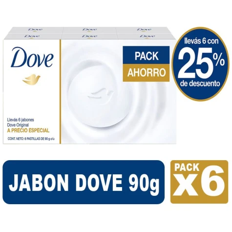 Jabón Dove Pack x 6 Original DOVE