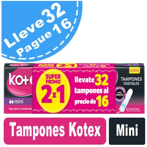 Tampones Kotex Mini x 32 KOTEX