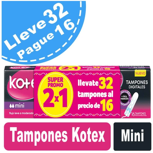 Tampones Kotex Mini x 32 KOTEX