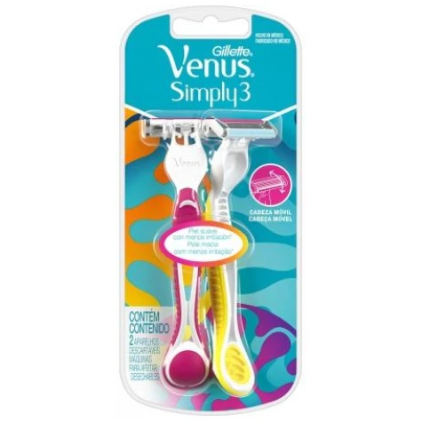 Gillette Venus Simply x 2 (3 Hojas) Gillette