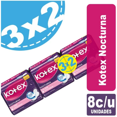 kotex nocturno 3x2 KOTEX