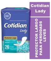 Cotidian Lady Protector para incontinencia leve x 26 COTIDIAN