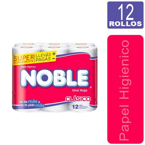 Papel Higienico NOBLE 12 Rollos 30M HIGIENOL
