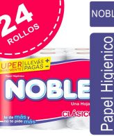 Papel Higienico NOBLE 24 Rollos HIGIENOL