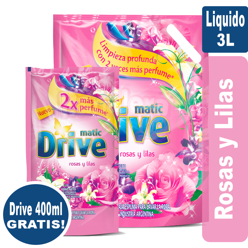 Drive Jabon Liquido 3l Regala drive 400ml Rosas y Lilas DRIVE