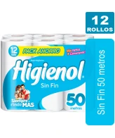 Higienol Sin Fin 50 metros 12 Rollos HIGIENOL