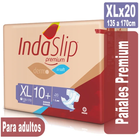 Indaslip Premium XLx20 Pañales absorción 10+ INDASEC