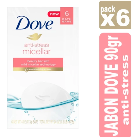 Jabón Dove Pack x 6 anti-stress micelar