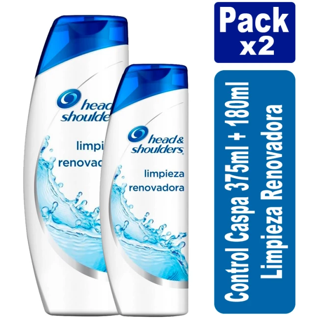 Pack Head & Shpulders Limpieza Renovadora 375ml + 180ml