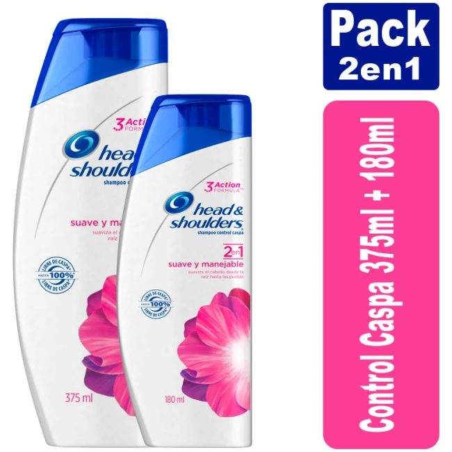 Pack Head & Shoulders 2 en 1 375ml + 180ml de Regalo