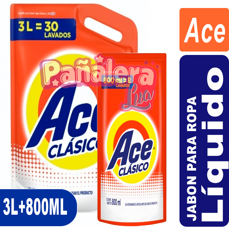 Ace Clasico 3L Más 800ml de Regalo ACE