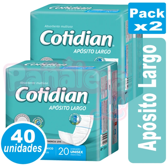 Apósito Cotidian Largo x 20 Pack x 2 COTIDIAN