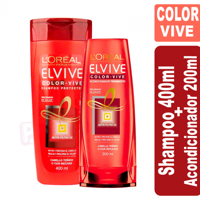 Pack Elvive Color-Vive Shampoo 400ml + Aco 200m