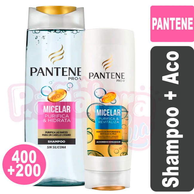Pack Pantene Micelar Shampoo 400ml + Aco 200ml PANTENE