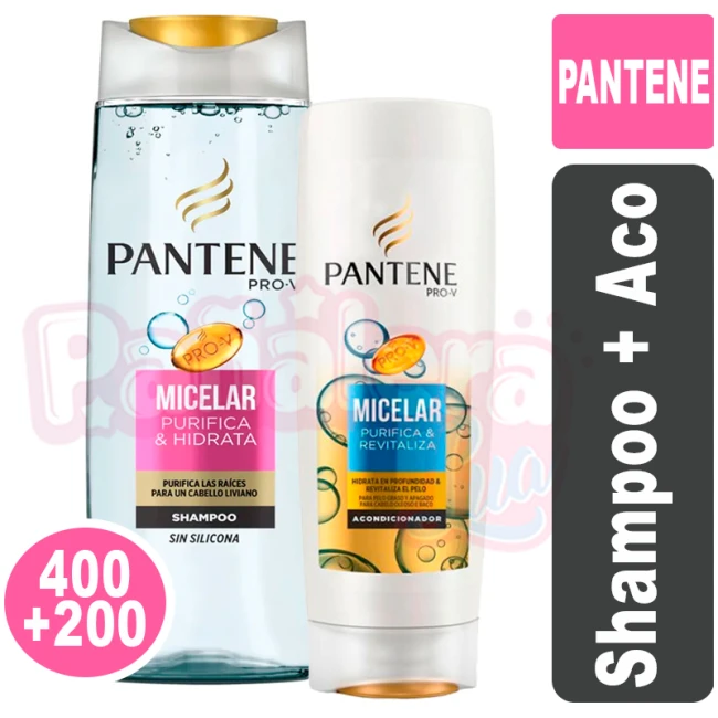 Pack Pantene Micelar Shampoo 400ml + Aco 200ml PANTENE