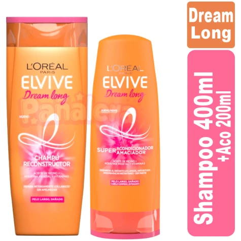 Pack Elvive Dream Long Shampoo 400ml + Acondicionador200ml LOREAL