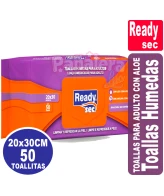 Ready sec Toallas Humedas x 50 medidas 20x30cm READY SEC