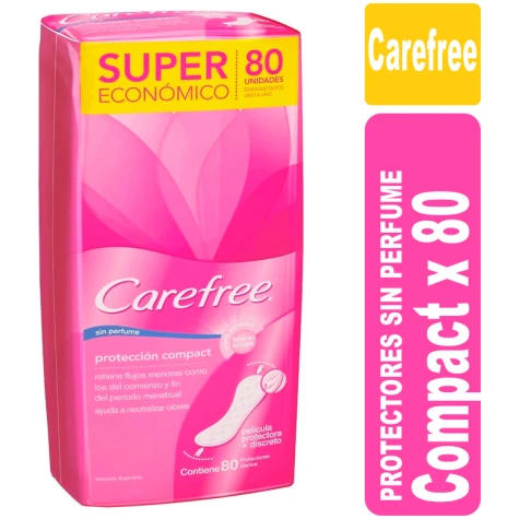 Carefree Compactas x 80 Sin Perfume