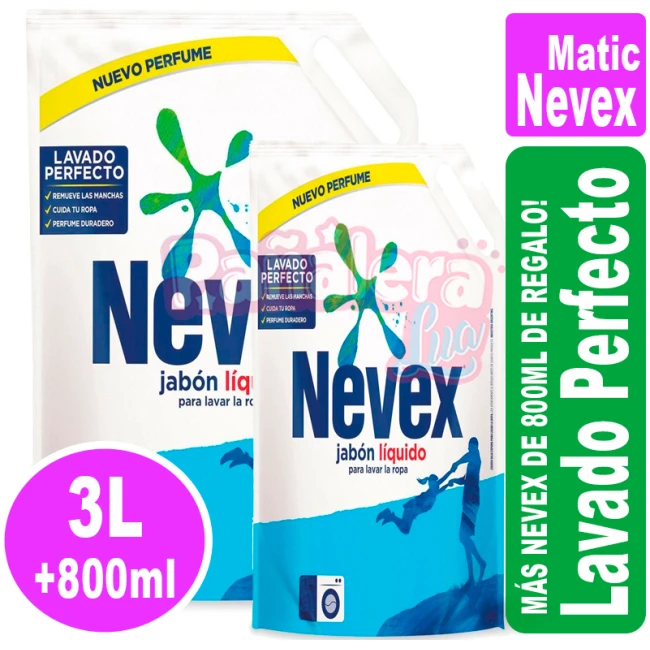 Nevex Matic Lavado Perfecto 3L + 800ml NEVEX