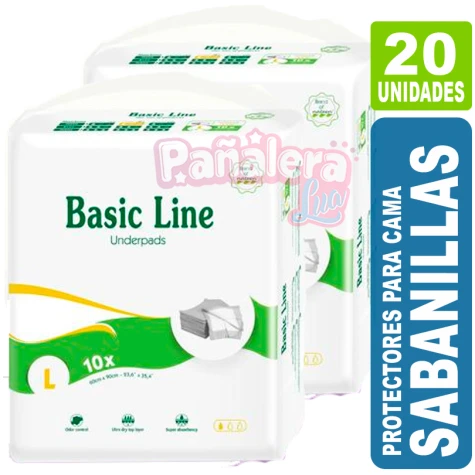 Sabanillas para Adulto Basic Line Pack x 20