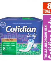 Cotidian Lady x 8 Absorción Maxi COTIDIAN