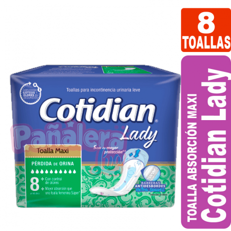 Cotidian Lady x 8 Absorción Maxi COTIDIAN