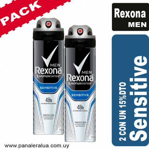 Rexona Aerosol Hombre Sensitive x 2 REXONA