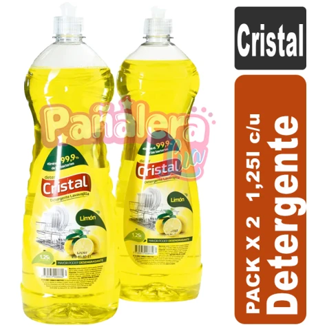 Cristal Detergente de platos Pack x 2