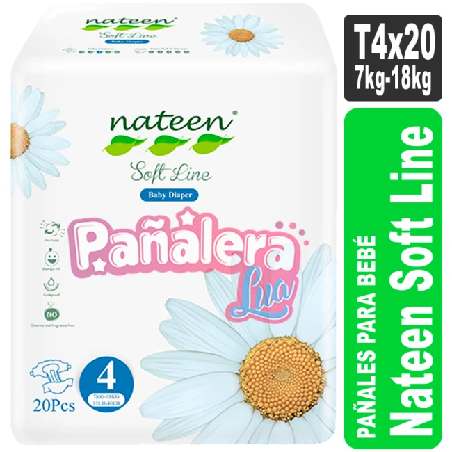 Nateen Soft Line Talle 4 x 20 (ecológicos) NATEEN