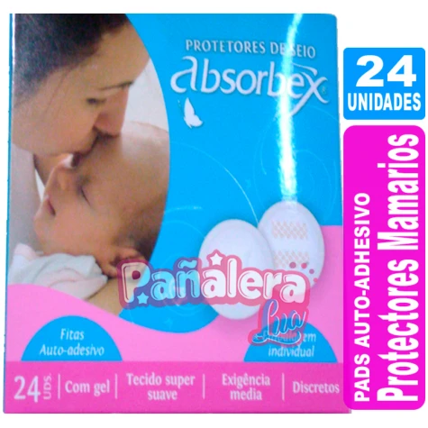 Protectores Mamarios Absorbex x 24 con Adhesivo SAGRIN