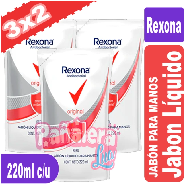 Rexona Jabon Líquido 3x2 220ml c/u REXONA