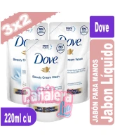 Dove Jabon Liquido para manos 3x2 220ml c/u DOVE