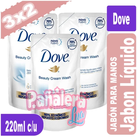 Dove Jabon Liquido para manos 3x2 220ml c/u DOVE