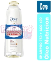 Dove Óleo Nutrición Shampoo 750 ml + Aco 400ml DOVE