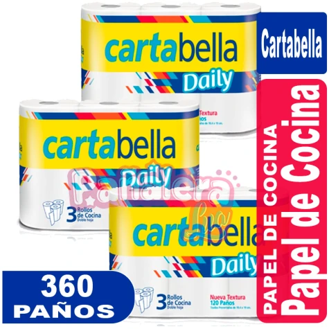 Cartabella Rollo de Cocina superpack 360 toallas