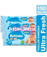 Babysec Ultra x 150 toallitas humedas BABYSEC