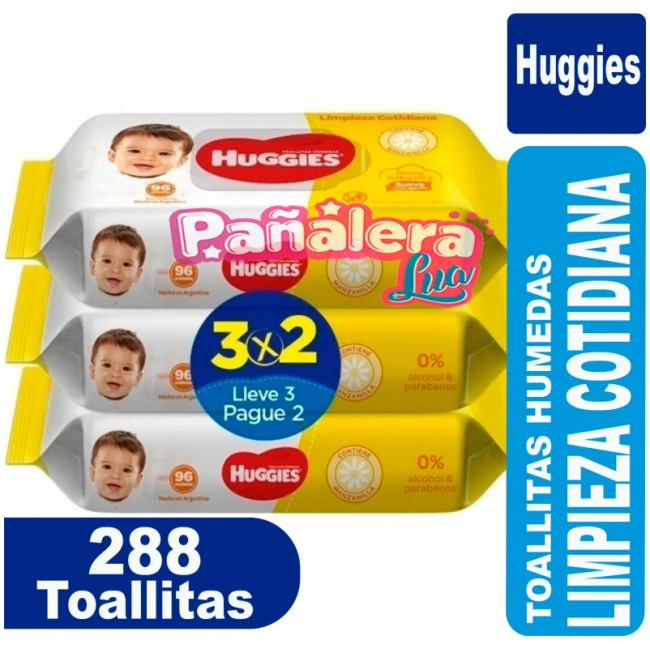 Huggies Limp. Cotidiana 96 Pack 3x2