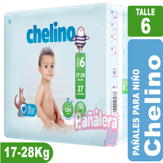 Chelino Premium Talle 6 x27 unidades