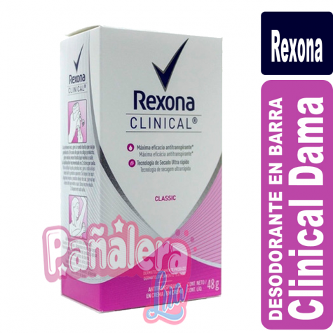 Rexona Barra Antitranspirante Clinical Mujer Classic 48G