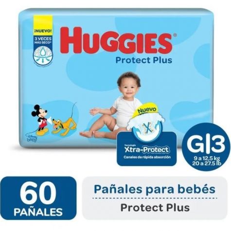 pañales huggies protect plus grande por 60 pañales