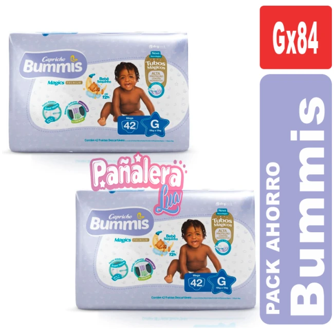 BUMMIS PAÑALES PARA BEBE TALLE G POR 84 PAÑALES