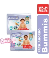 PAÑALES PARA BEBE BUMMIS TALLE XXG POR 72 PAÑALES