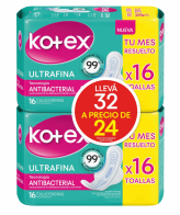 kotex ultrafina antibacterial x 32