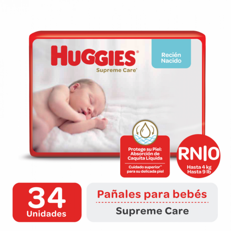 Huggies Supreme Care Recién Nacido x 34