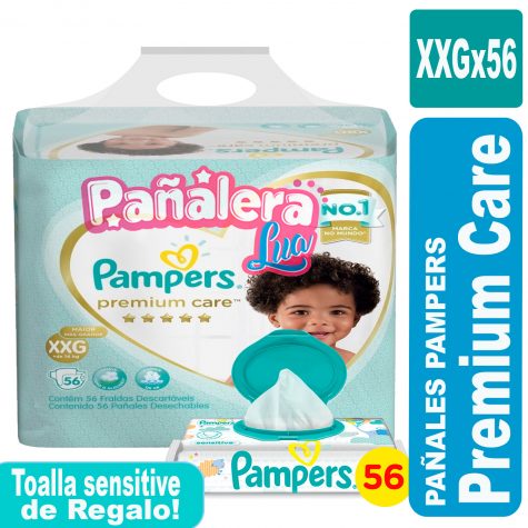 Pampers Premium Care XXGx56 + 56 Toallas Sensitive de regalo!