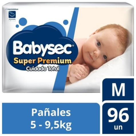 babysec super premium mediano por 96 pañales