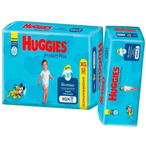 huggies protec plus xg mas pañales