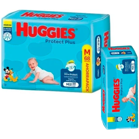 huggies protec plus m mas pañales